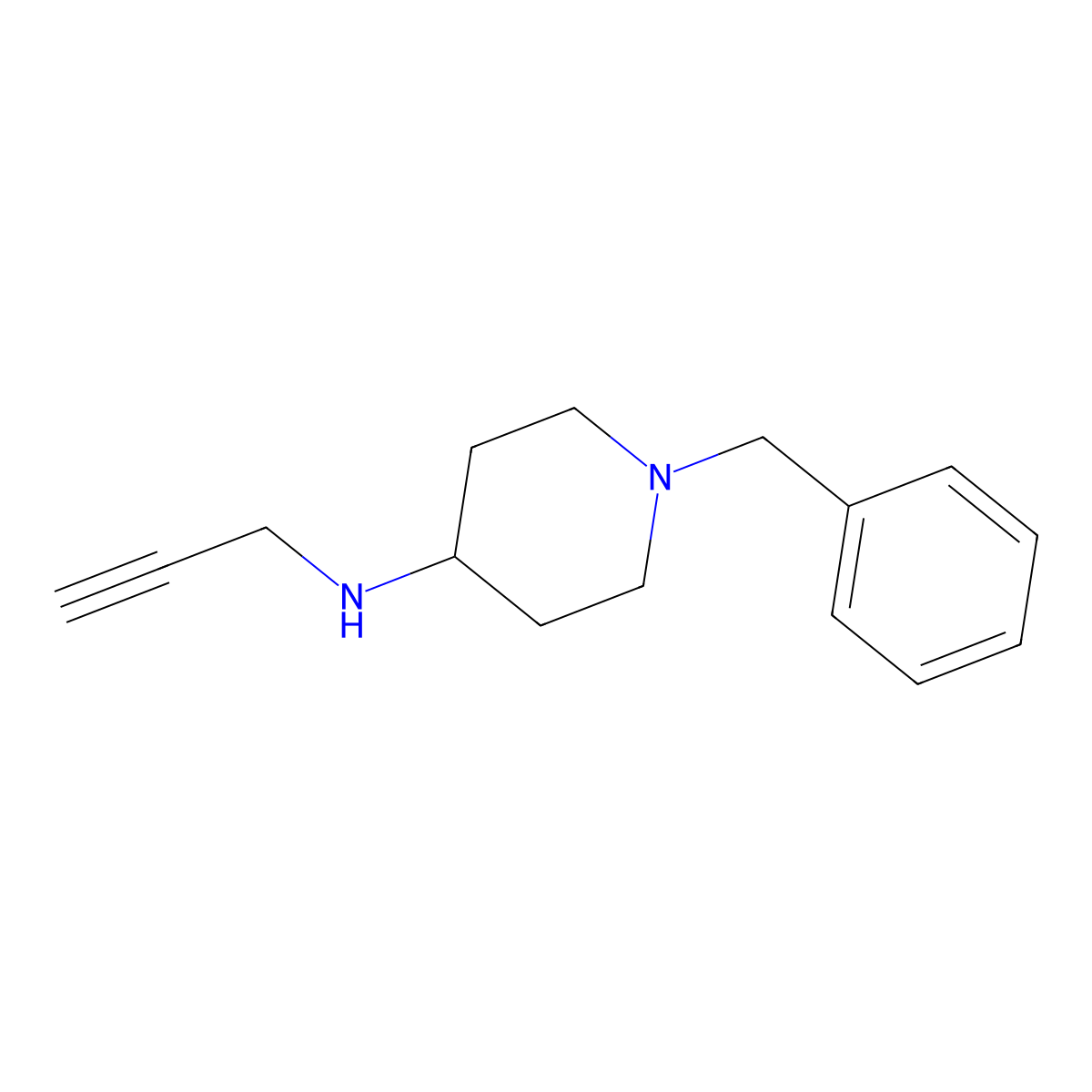 1-Benzyl-N-(prop-2-YN-1-YL)piperidin-4-amine molecular structure, CAS 1019508-30-5