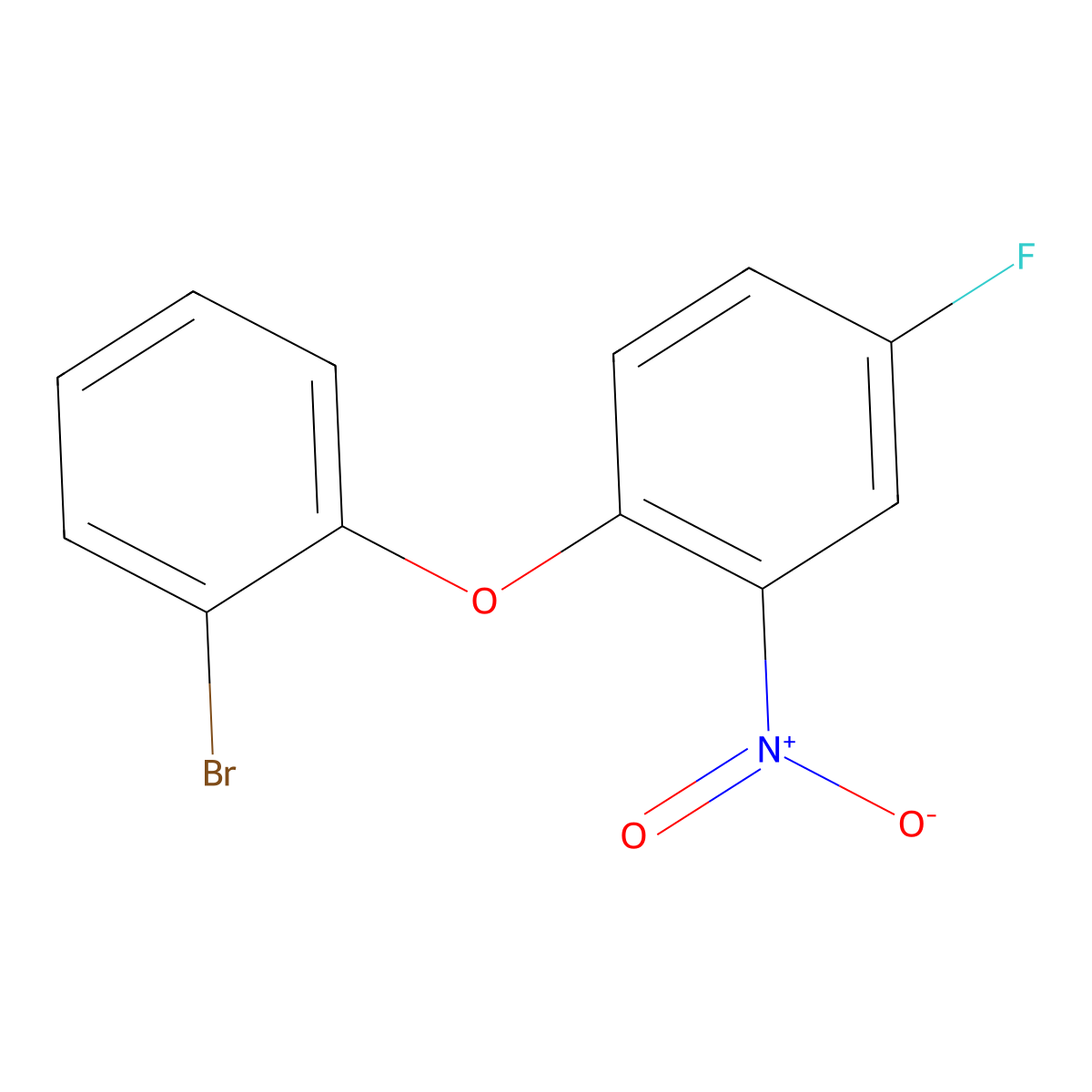 1-(2-Bromophenoxy)-4-fluoro-2-nitrobenzene molecular structure, CAS 1019508-64-5