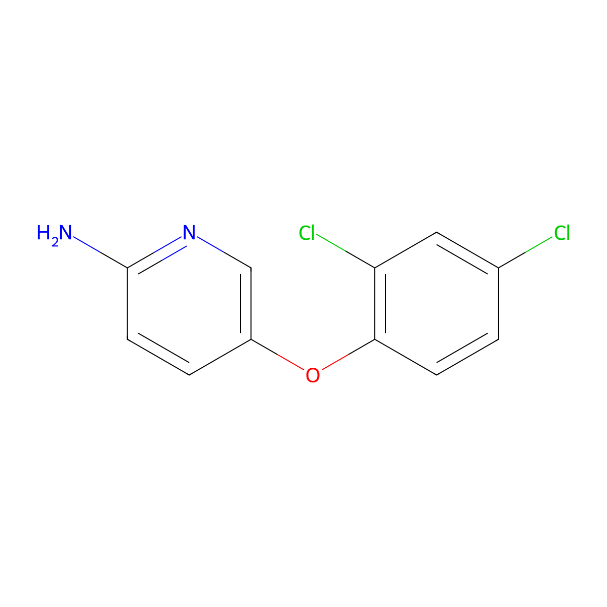 5-(2,4-Dichlorophenoxy)pyridin-2-amine molecular structure, CAS 1019509-40-0