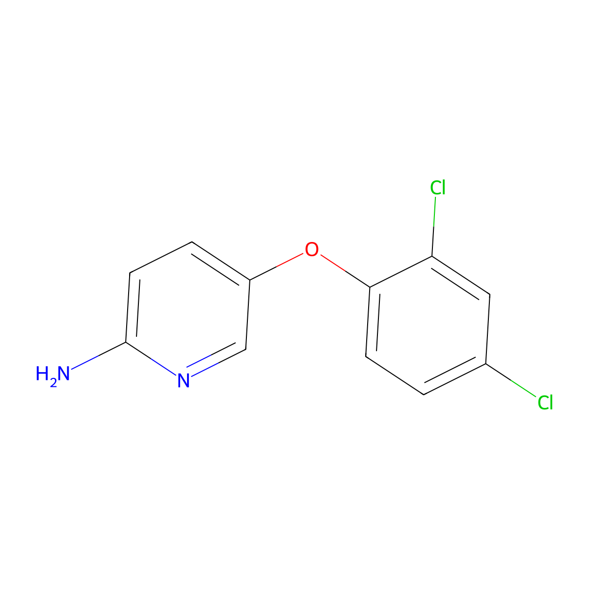 5-(2,4-Dichlorophenoxy)pyridin-2-amine molecular structure, CAS 1019509-40-0