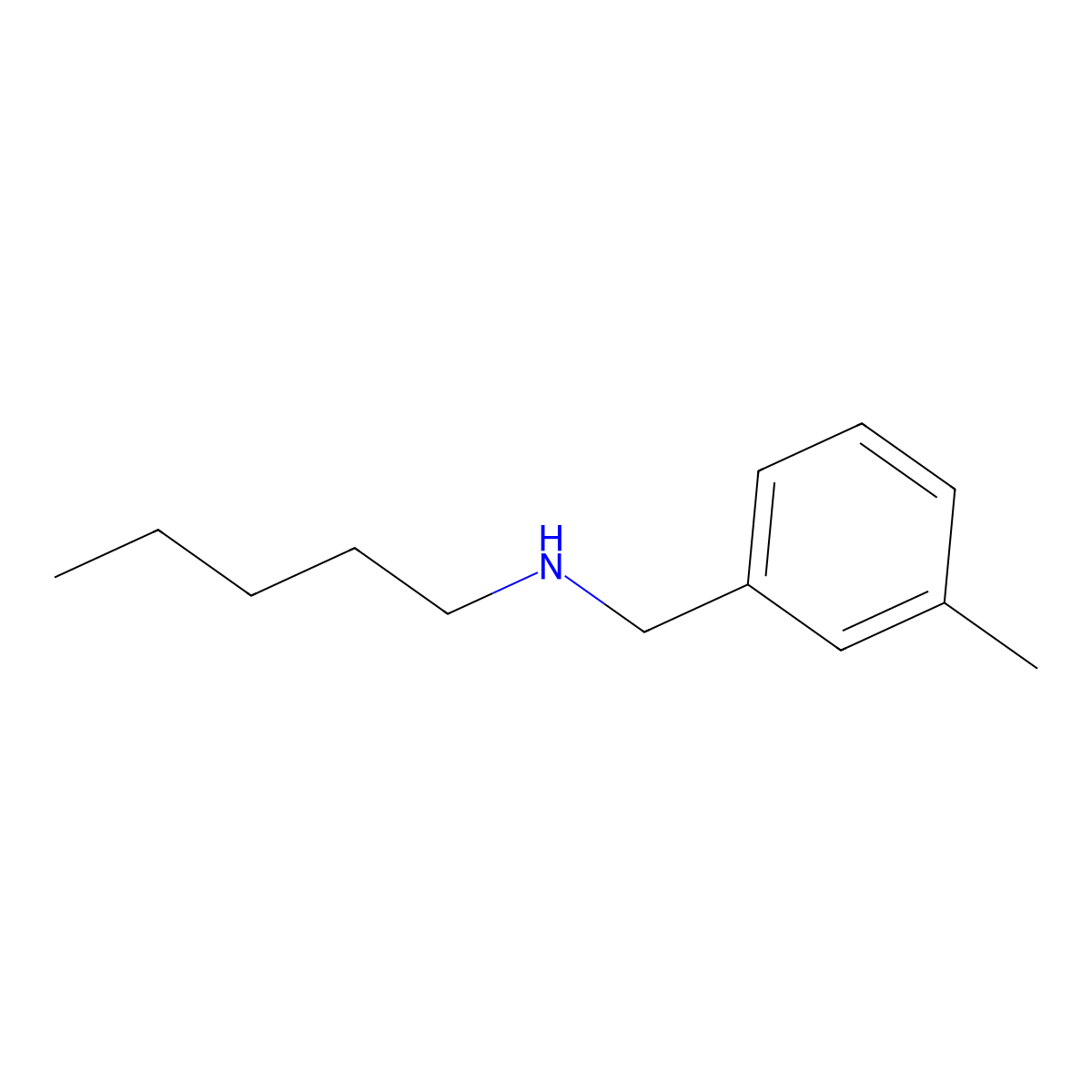 [(3-Methylphenyl)methyl](pentyl)amine molecular structure, CAS 1019511-42-2