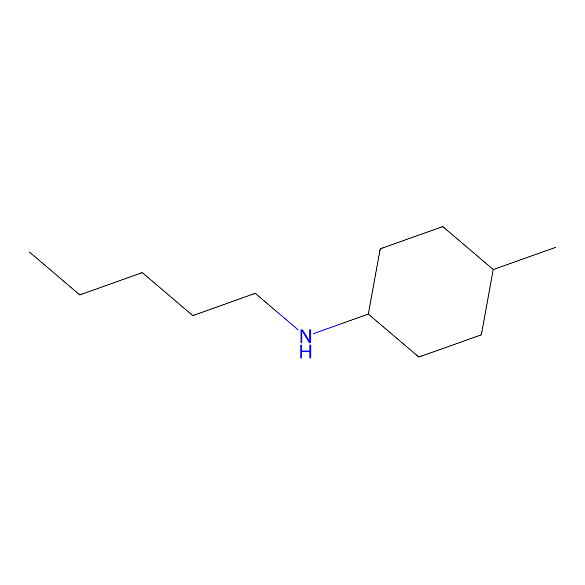 4-methyl-N-pentylcyclohexan-1-amine molecular structure, CAS 1019511-44-4