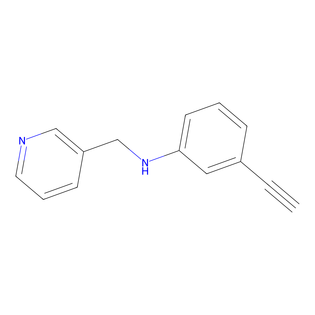 3-ethynyl-N-(pyridin-3-ylmethyl)aniline molecular structure, CAS 1019511-91-1