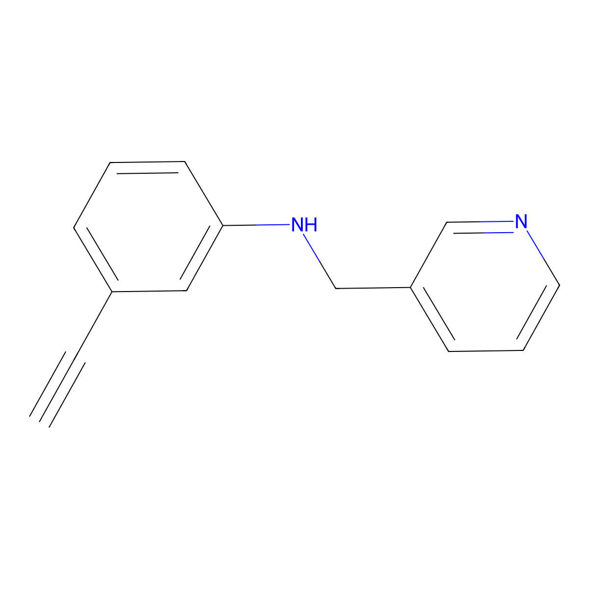 3-ethynyl-N-(pyridin-3-ylmethyl)aniline molecular structure, CAS 1019511-91-1