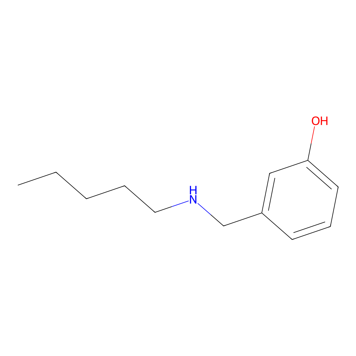 3-[(Pentylamino)methyl]phenol molecular structure, CAS 1019511-93-3