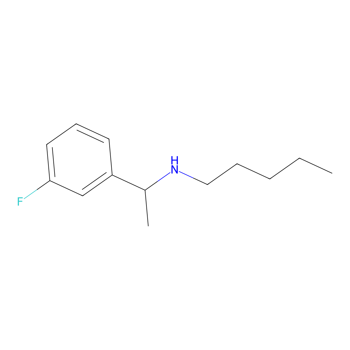 [1-(3-Fluorophenyl)ethyl](pentyl)amine molecular structure, CAS 1019511-96-6