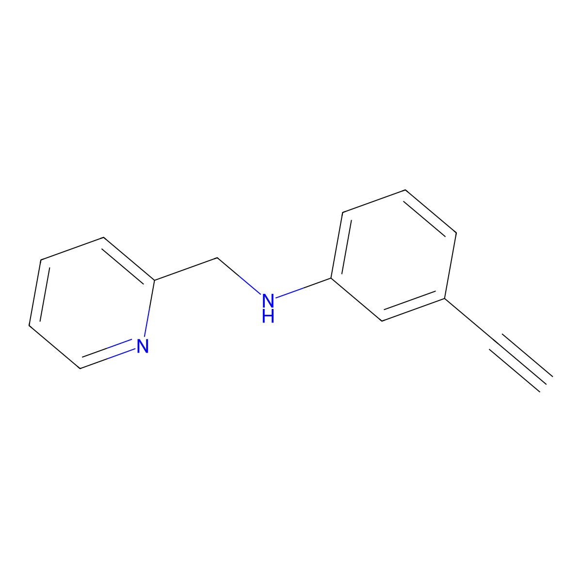 3-ethynyl-N-[(pyridin-2-yl)methyl]aniline molecular structure, CAS 1019512-63-0