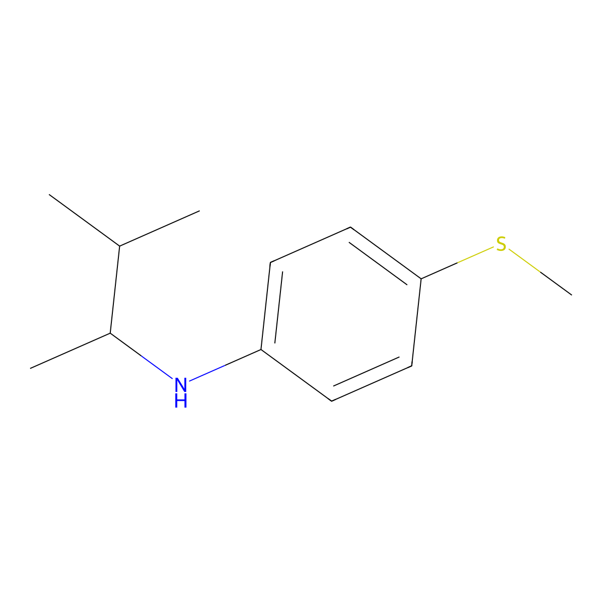 N-(3-methylbutan-2-yl)-4-(methylsulfanyl)aniline molecular structure, CAS 1019512-64-1