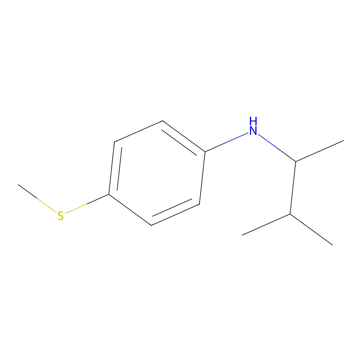 N-(3-methylbutan-2-yl)-4-(methylsulfanyl)aniline molecular structure, CAS 1019512-64-1