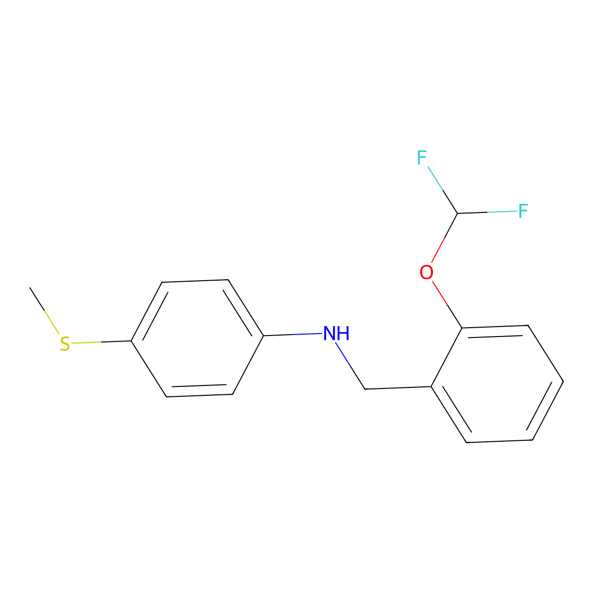 2-(Difluoromethoxy)-N-[4-(methylthio)phenyl]benzenemethanamine molecular structure, CAS 1019512-91-4