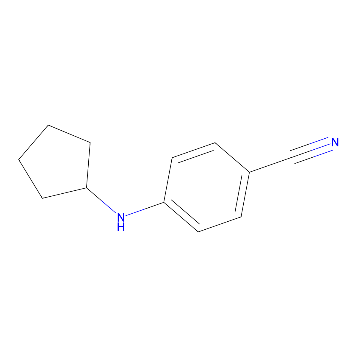 4-(Cyclopentylamino)benzonitrile molecular structure, CAS 1019512-92-5