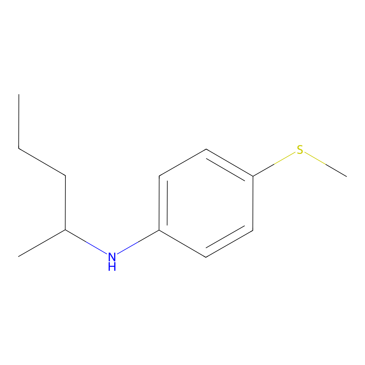 4-(Methylsulfanyl)-N-(pentan-2-YL)aniline molecular structure, CAS 1019512-94-7