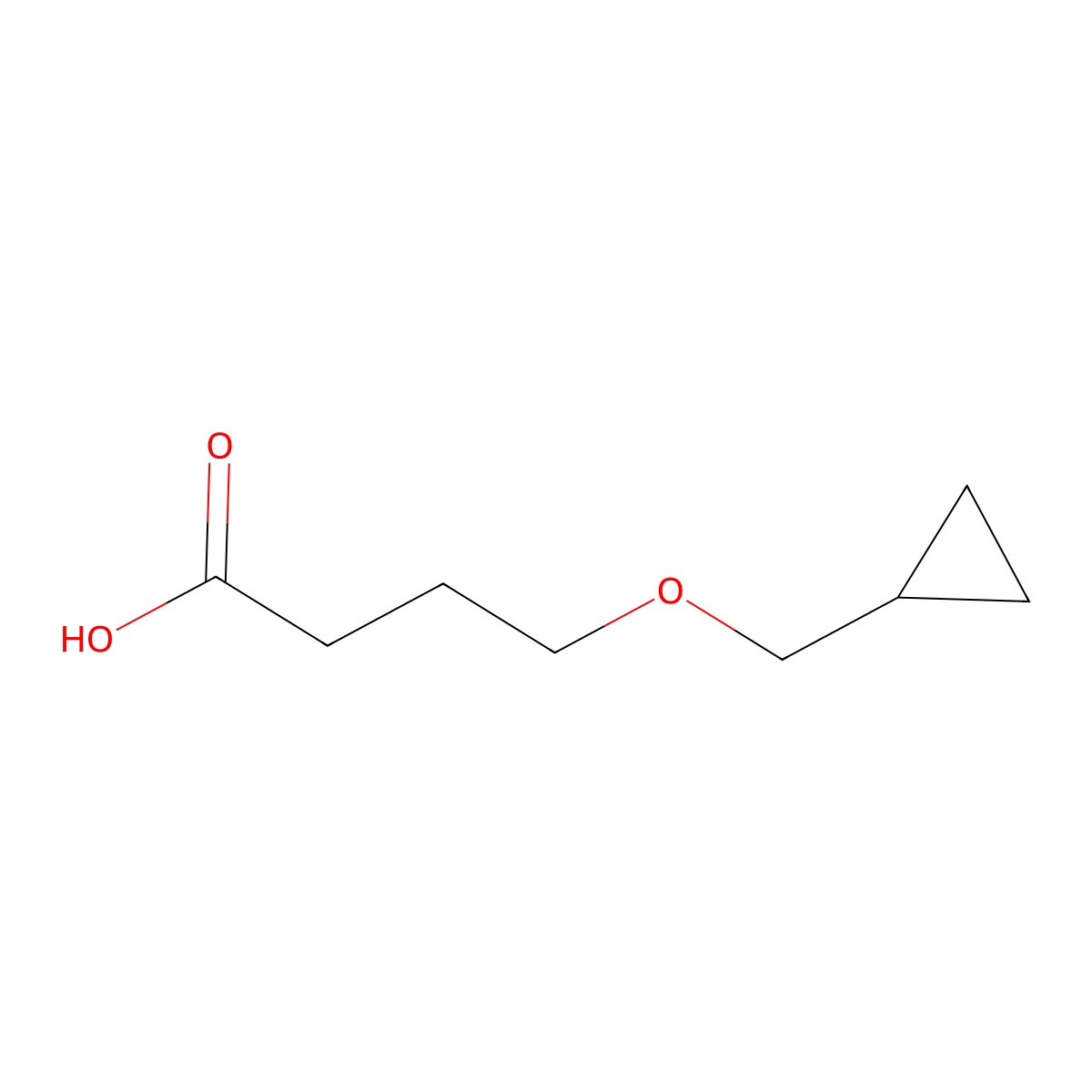 4-(Cyclopropylmethoxy)butanoic acid molecular structure, CAS 1019515-26-4