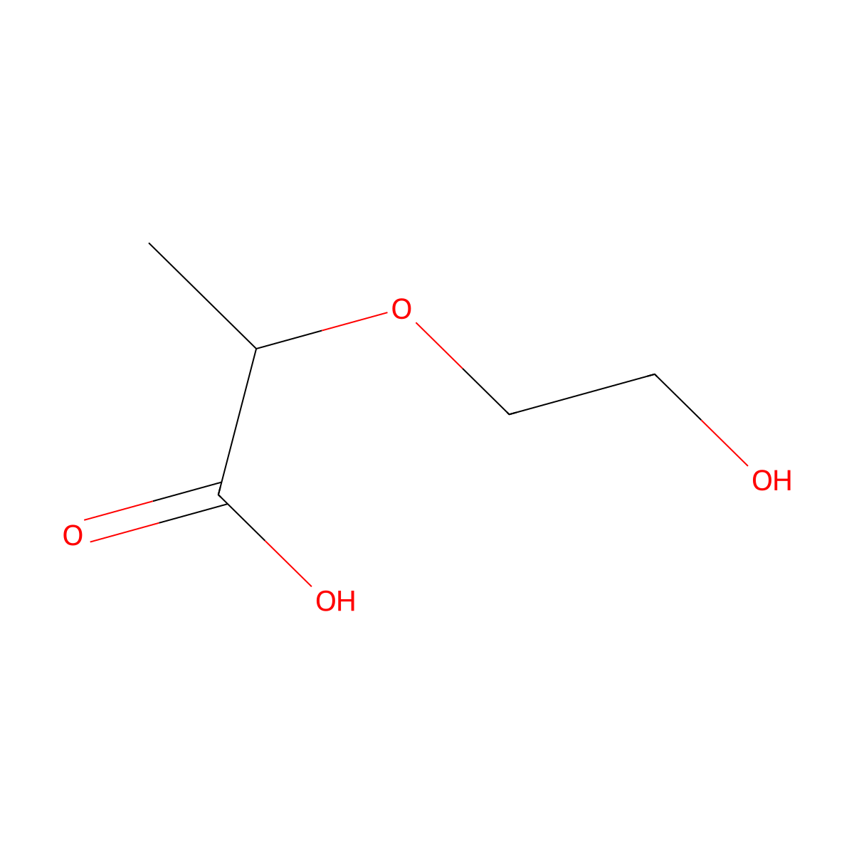 2-(2-Hydroxyethoxy)propanoic acid molecular structure, CAS 1019515-29-7