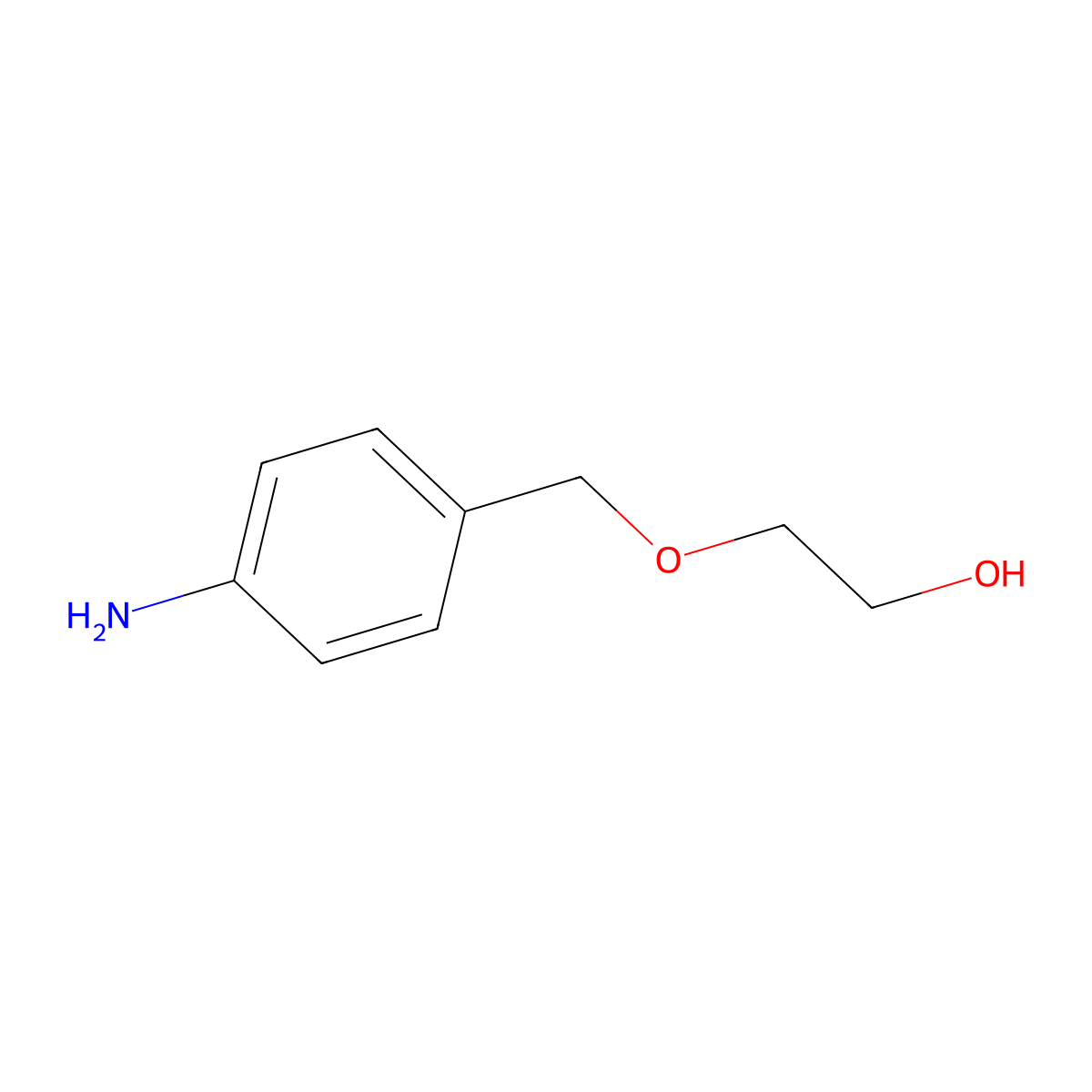 2-[(4-Aminophenyl)methoxy]ethan-1-ol molecular structure, CAS 1019516-04-1