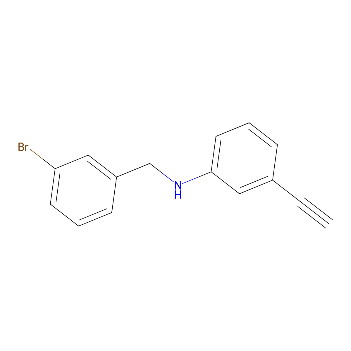 N-[(3-bromophenyl)methyl]-3-ethynylaniline molecular structure, CAS 1019516-99-4
