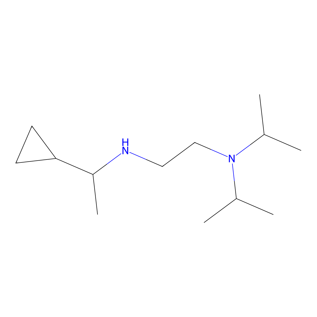 {2-[Bis(propan-2-yl)amino]ethyl}(1-cyclopropylethyl)amine molecular structure, CAS 1019517-36-2