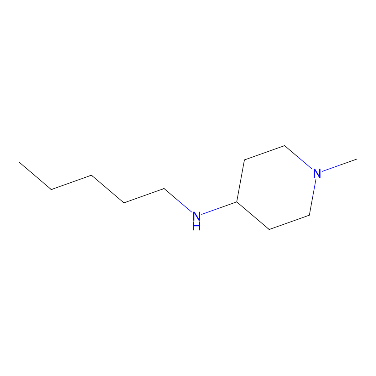1-methyl-N-pentylpiperidin-4-amine molecular structure, CAS 1019517-96-4