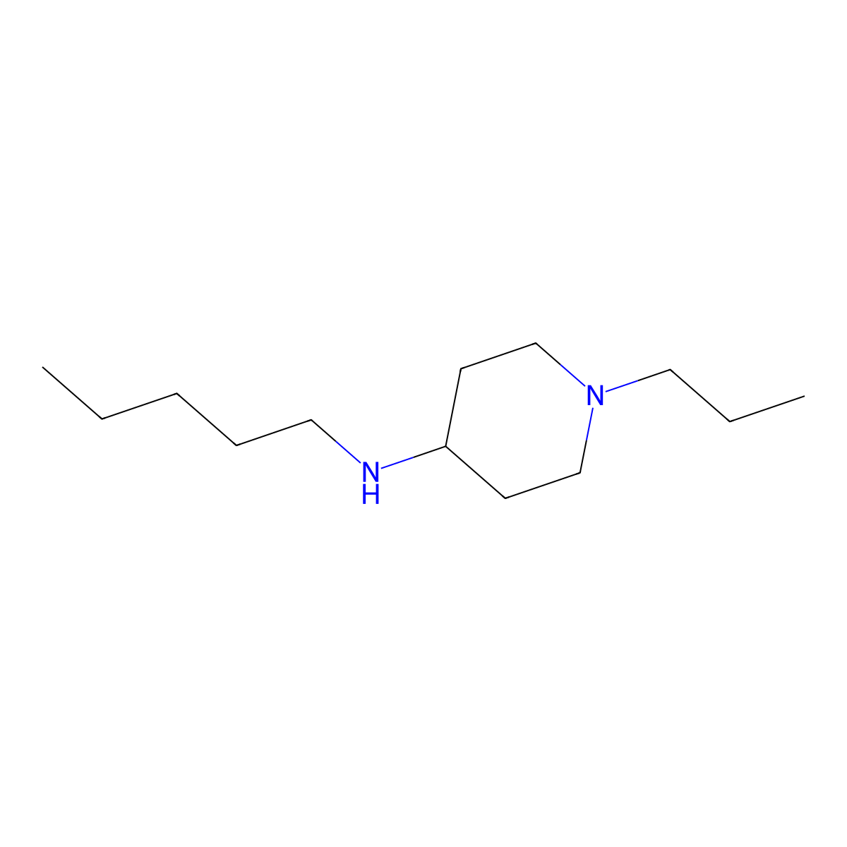 N-pentyl-1-propylpiperidin-4-amine molecular structure, CAS 1019517-99-7