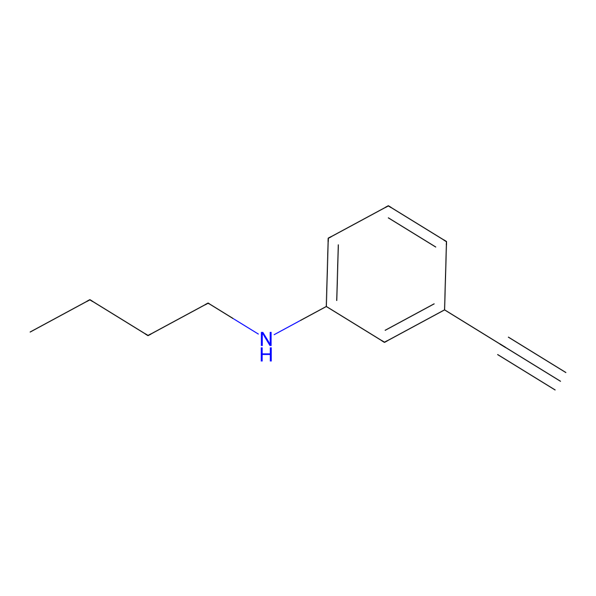 N-butyl-3-ethynylaniline molecular structure, CAS 1019518-03-6