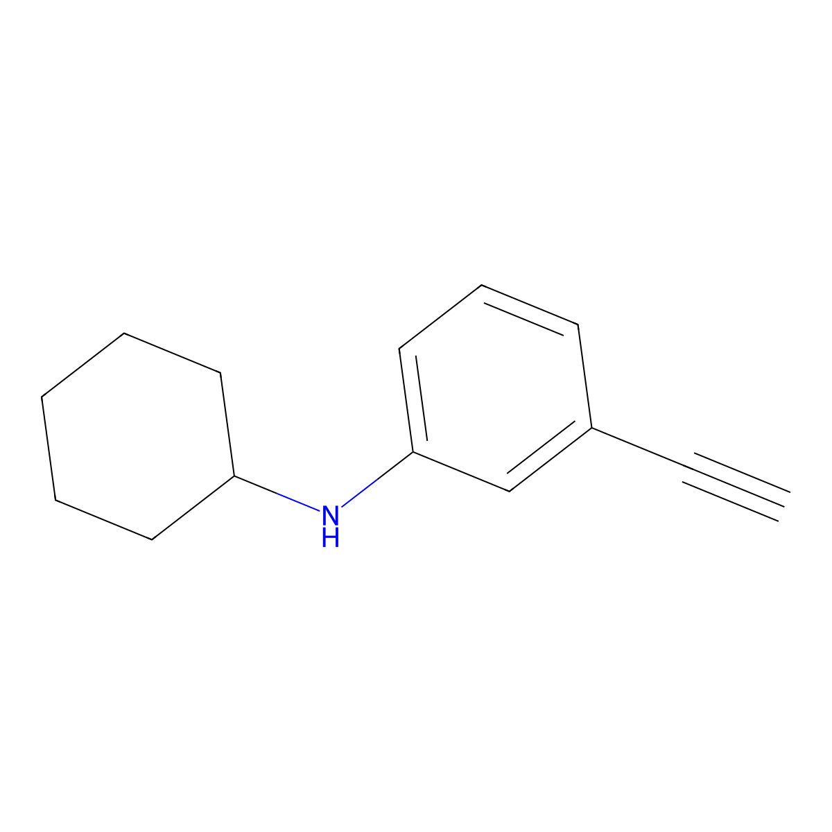N-cyclohexyl-3-ethynylaniline molecular structure, CAS 1019518-09-2