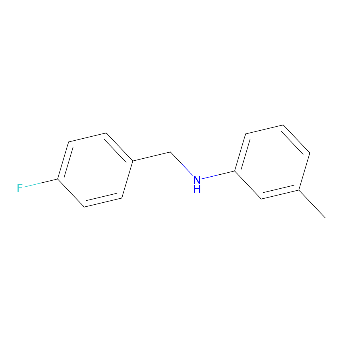 N-(4-Fluorobenzyl)-3-methylaniline molecular structure, CAS 1019518-18-3