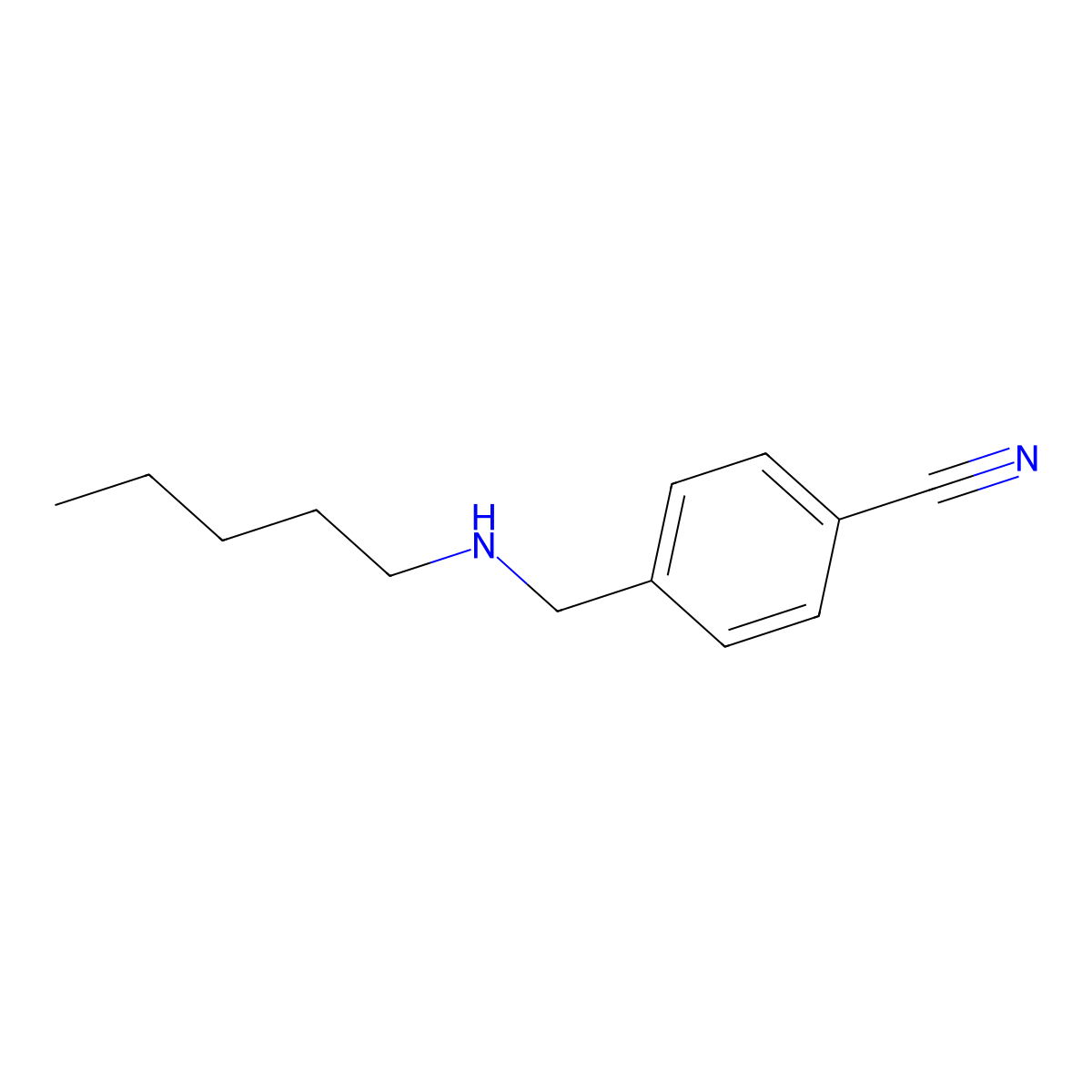 4-[(Pentylamino)methyl]benzonitrile molecular structure, CAS 1019518-29-6