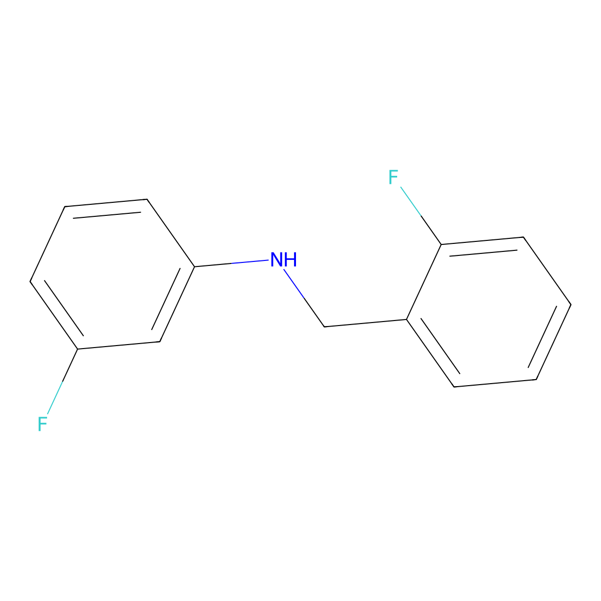 3-Fluoro-N-(2-fluorobenzyl)aniline molecular structure, CAS 1019518-40-1