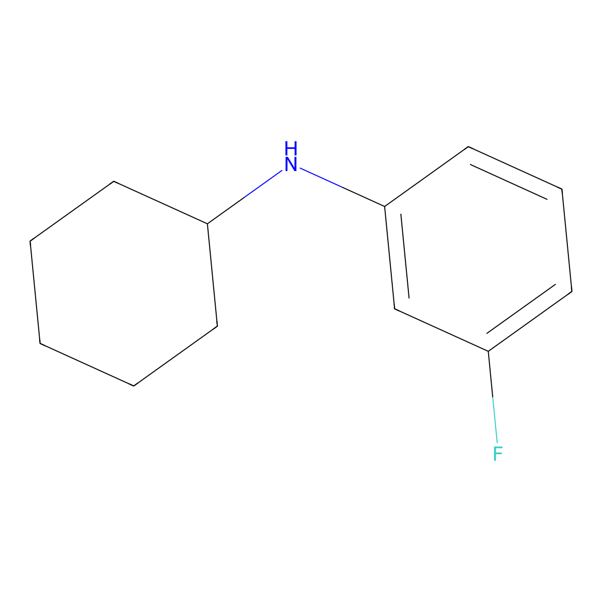 N-cyclohexyl-3-fluoroaniline molecular structure, CAS 1019518-43-4