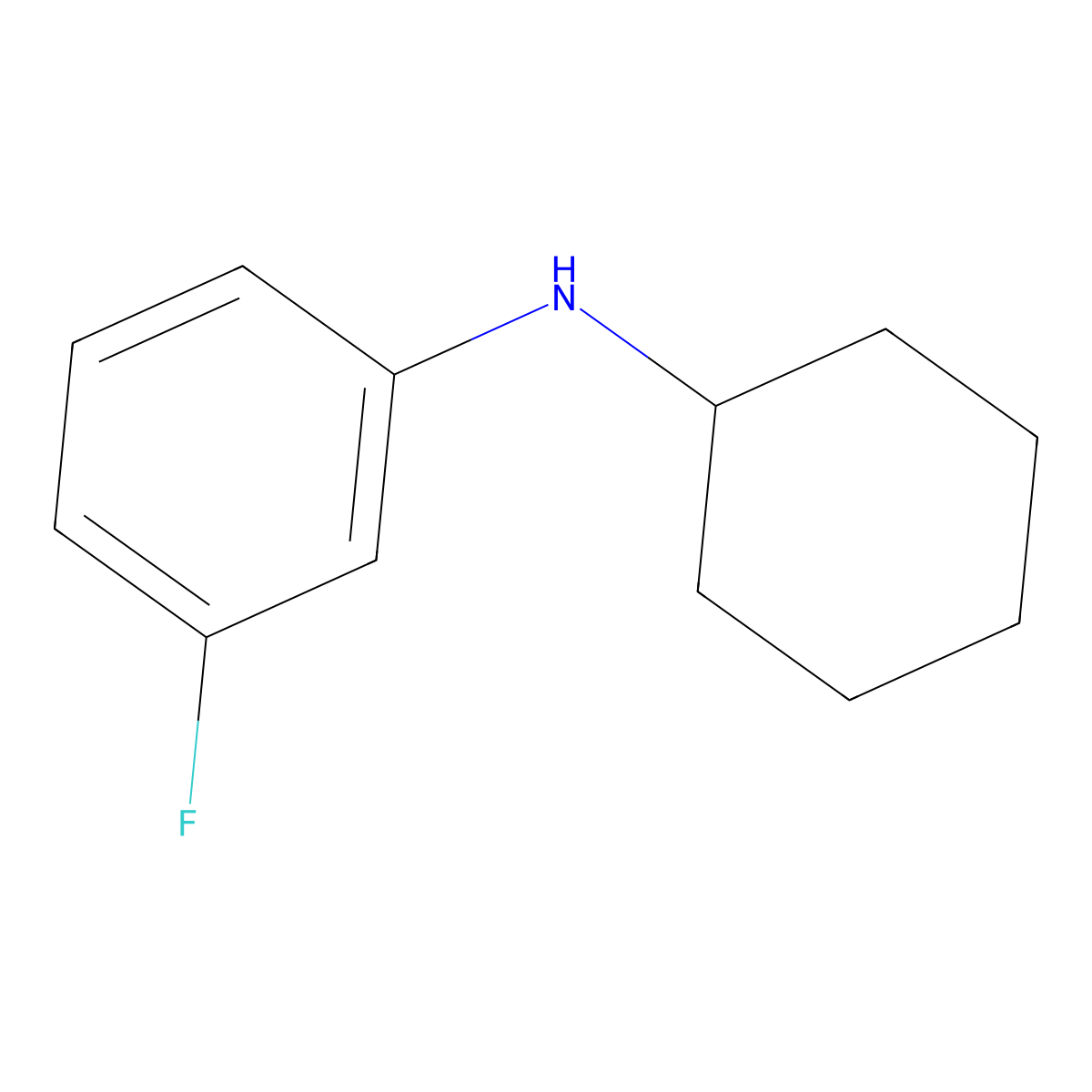 N-cyclohexyl-3-fluoroaniline molecular structure, CAS 1019518-43-4