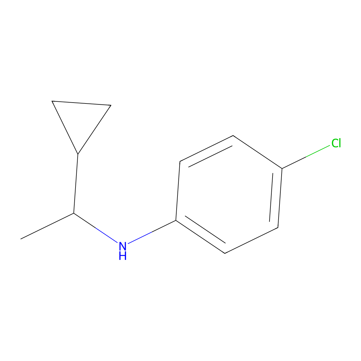 4-Chloro-N-(1-cyclopropylethyl)aniline molecular structure, CAS 1019518-64-9