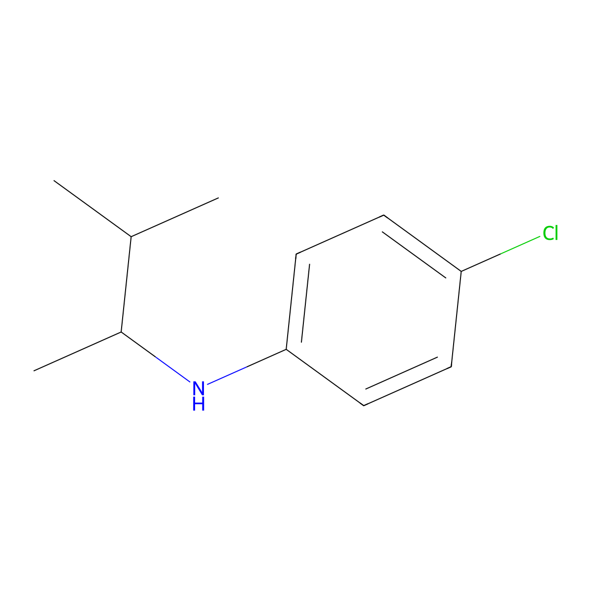 4-chloro-N-(3-methylbutan-2-yl)aniline molecular structure, CAS 1019518-70-7