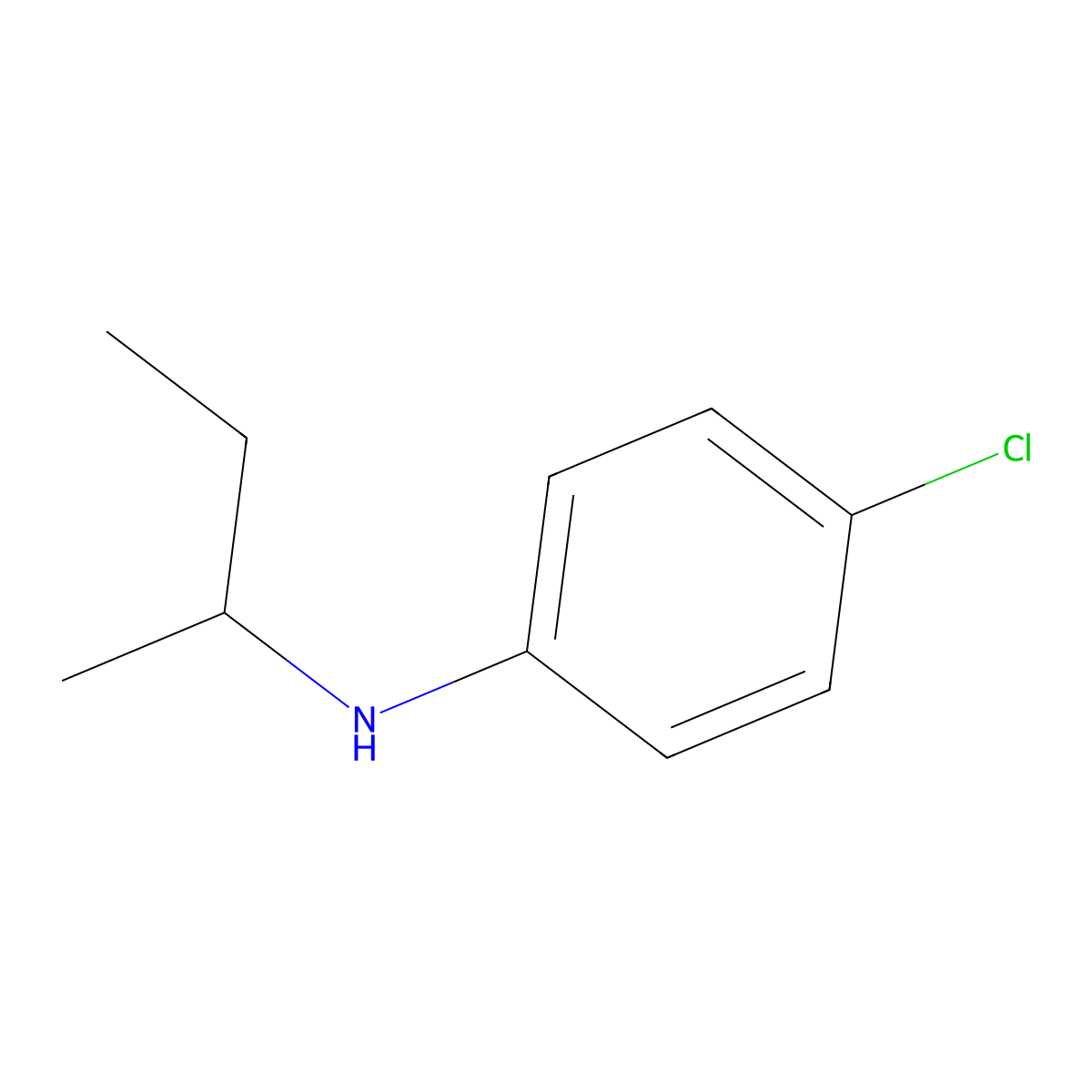 N-(butan-2-yl)-4-chloroaniline molecular structure, CAS 1019518-86-5