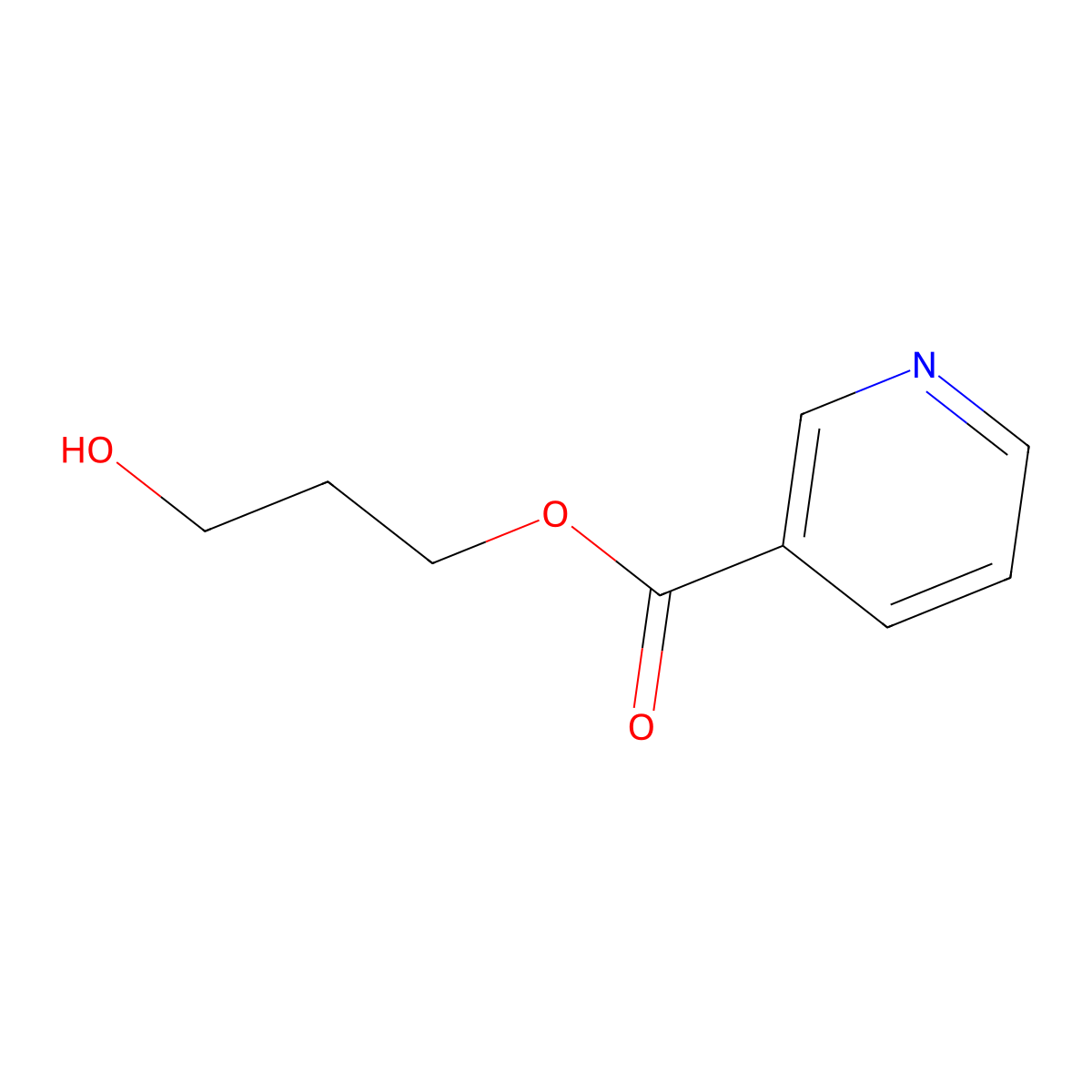 3-Hydroxypropyl nicotinate molecular structure, CAS 101952-65-2