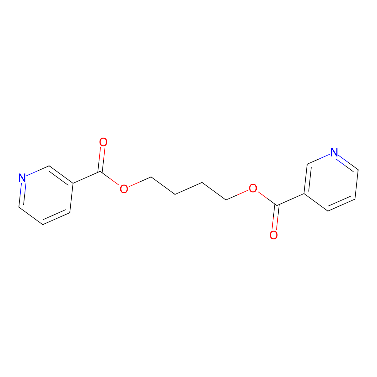 Nicotinic acid, tetramethylene ester molecular structure, CAS 101952-76-5