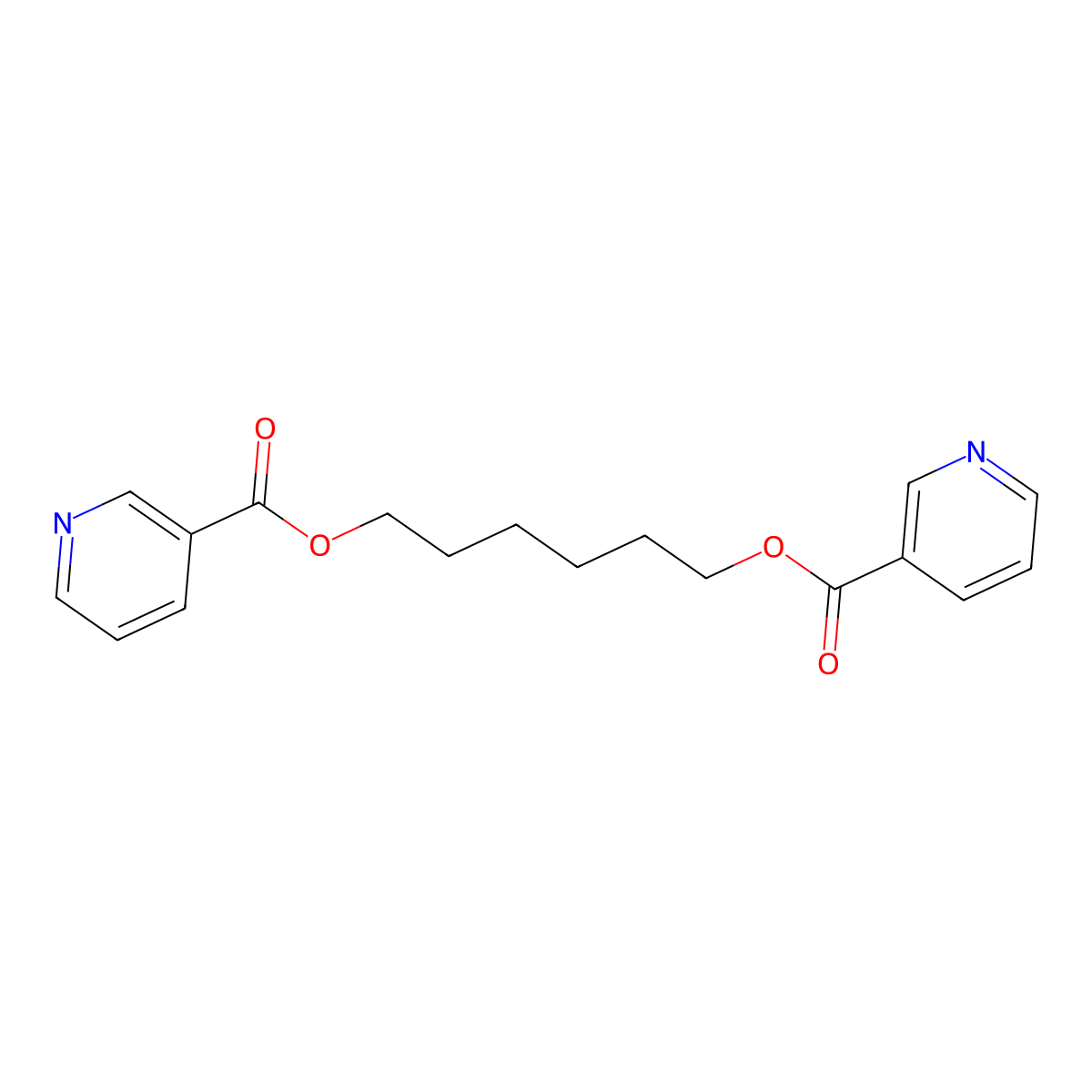 6-(Pyridine-3-carbonyloxy)hexyl pyridine-3-carboxylate molecular structure, CAS 101952-83-4