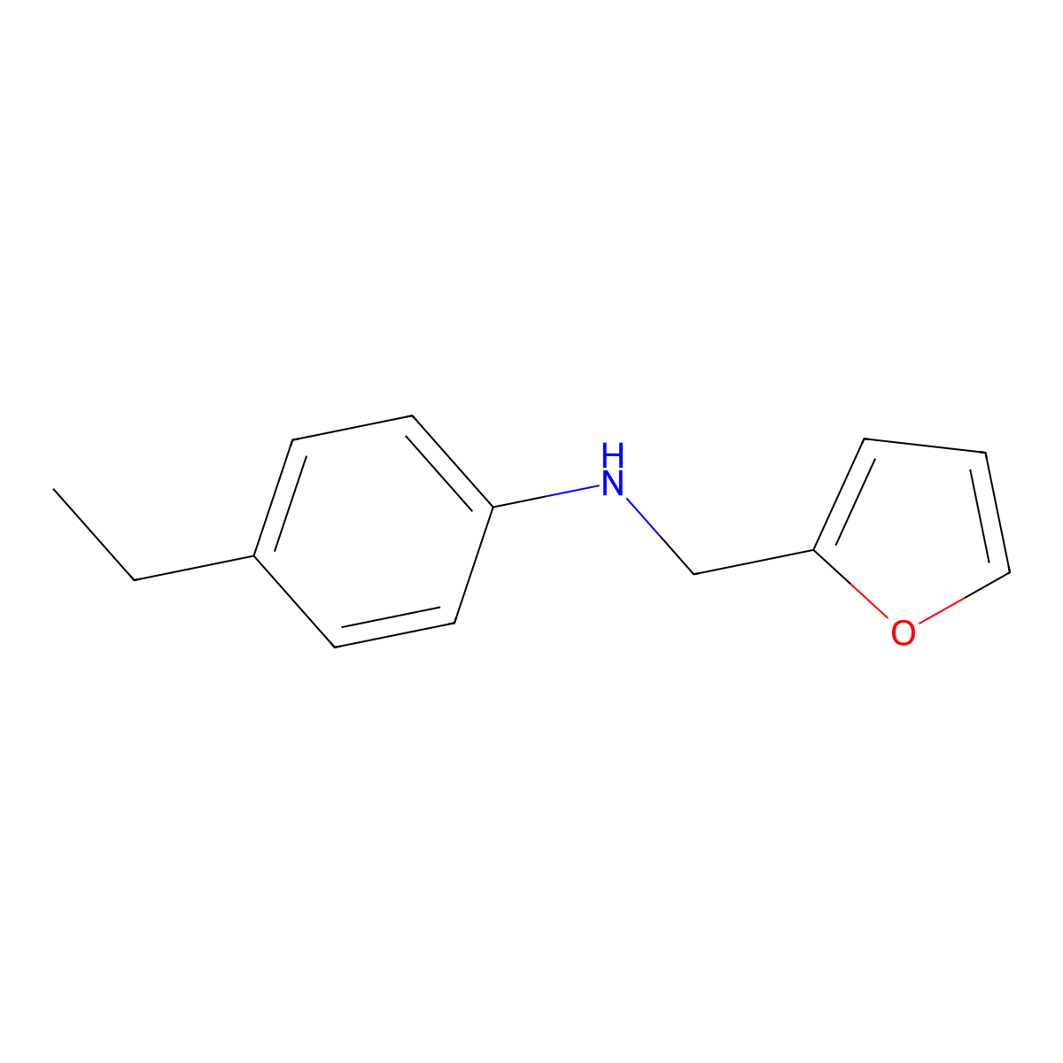 4-ethyl-N-(furan-2-ylmethyl)aniline molecular structure, CAS 1019520-31-0