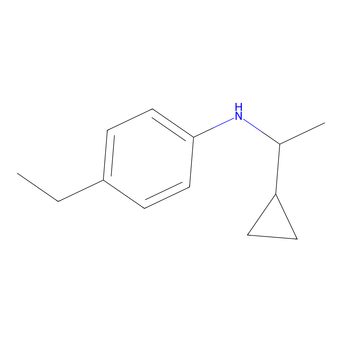 N-(1-Cyclopropylethyl)-4-ethylaniline molecular structure, CAS 1019520-40-1