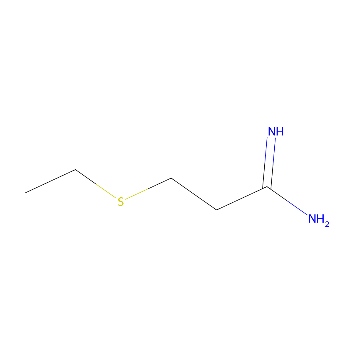 3-(Ethylsulfanyl)propanimidamide molecular structure, CAS 1019521-11-9