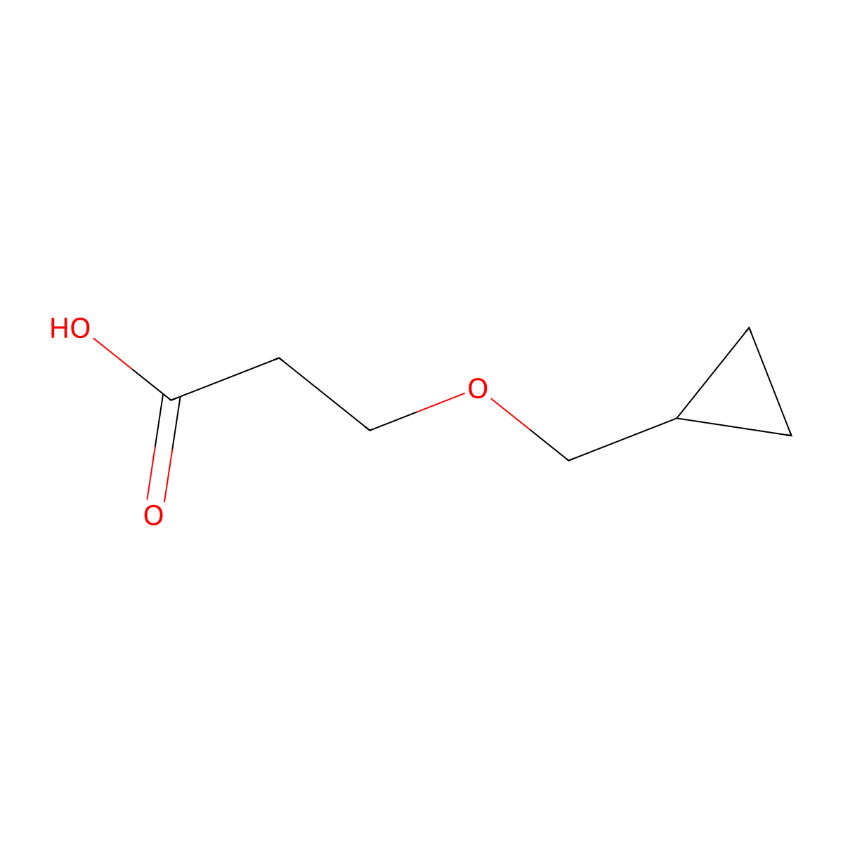 3-(Cyclopropylmethoxy)propanoic acid molecular structure, CAS 1019521-50-6