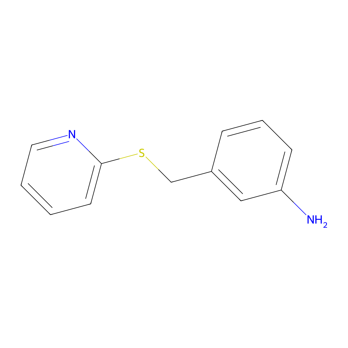 3-[(Pyridin-2-ylsulfanyl)methyl]aniline molecular structure, CAS 1019522-88-3