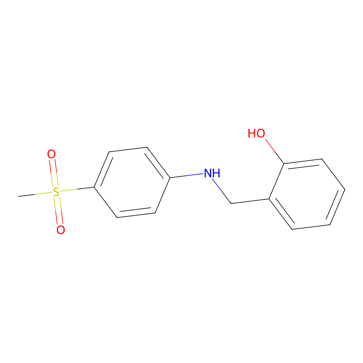 2-(((4-(Methylsulfonyl)phenyl)amino)methyl)phenol molecular structure, CAS 1019523-17-1