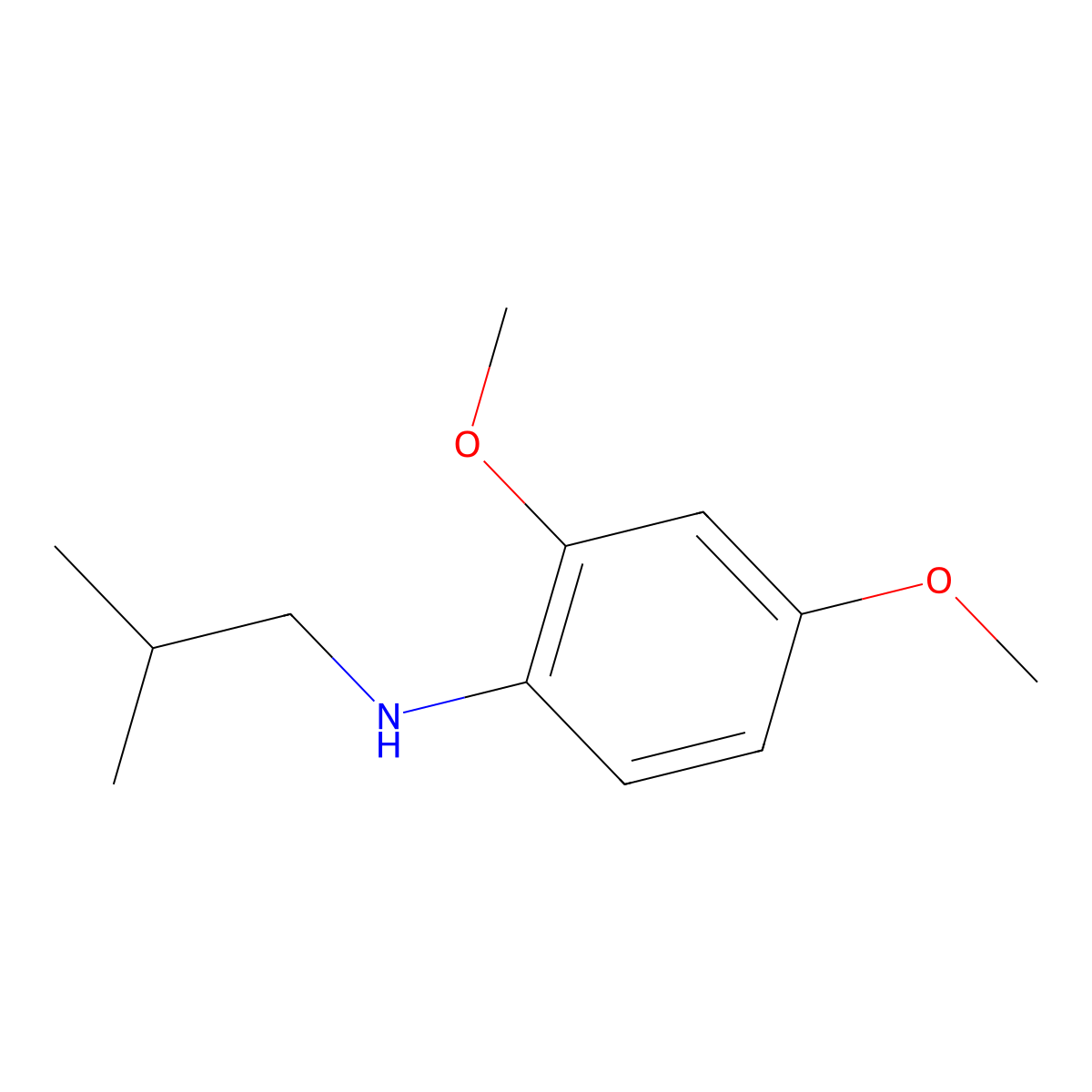 2,4-dimethoxy-N-(2-methylpropyl)aniline molecular structure, CAS 1019526-11-4