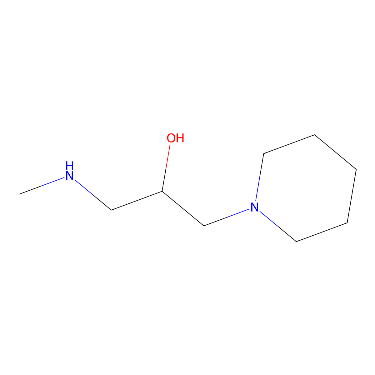 1-(Methylamino)-3-piperidin-1-ylpropan-2-ol molecular structure, CAS 1019527-68-4