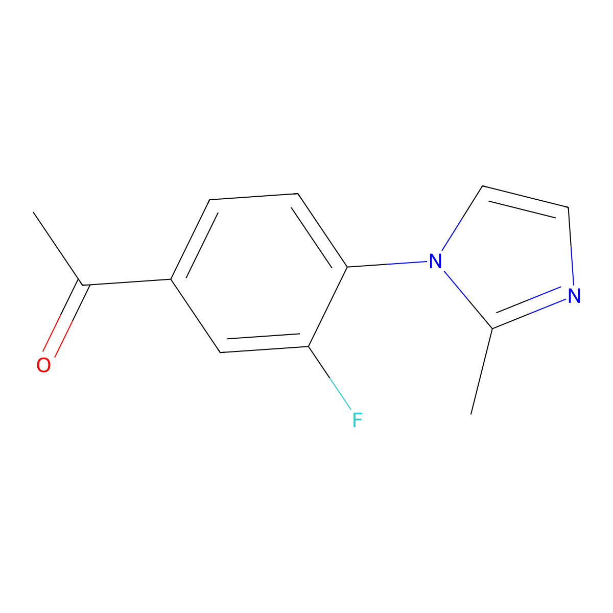 1-(3-Fluoro-4-(2-methyl-1h-imidazol-1-yl)phenyl)ethan-1-one molecular structure, CAS 1019528-45-0