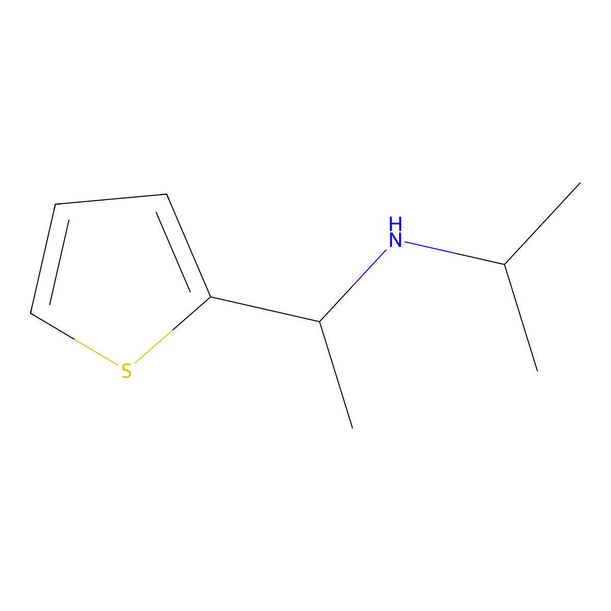 (Propan-2-yl)[1-(thiophen-2-yl)ethyl]amine molecular structure, CAS 1019528-70-1