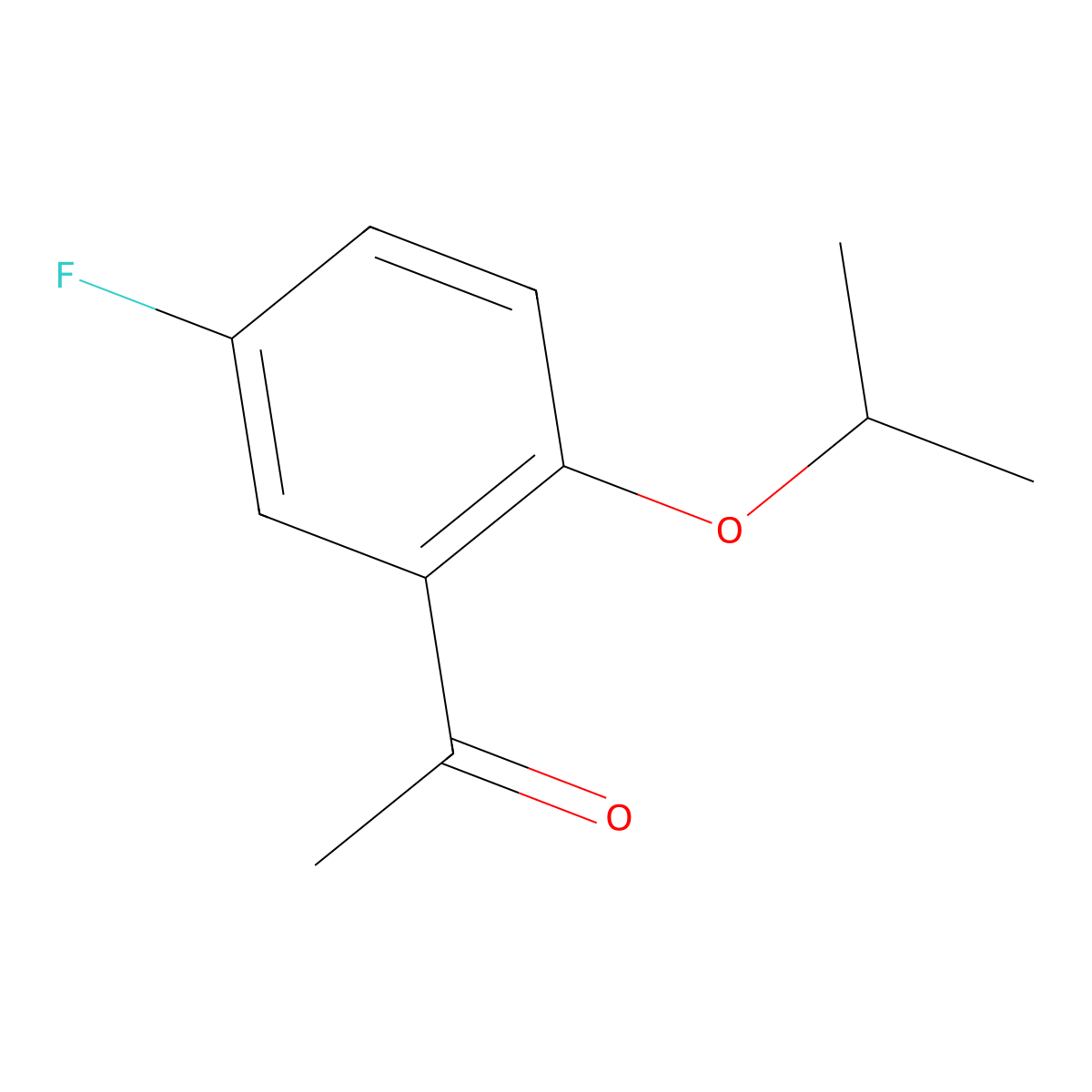 1-(5-Fluoro-2-isopropoxyphenyl)ethan-1-one molecular structure, CAS 1019529-01-1