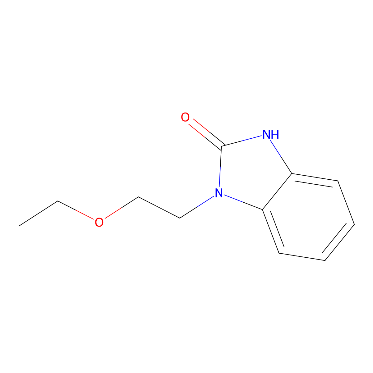 1-(2-Ethoxyethyl)-1H-benzo[d]imidazol-2(3H)-one molecular structure, CAS 101953-61-1