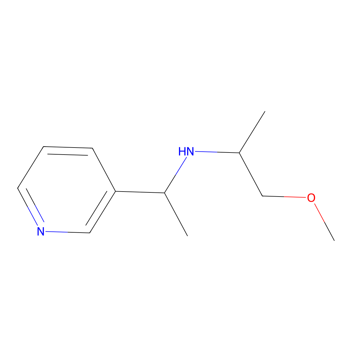 (1-Methoxypropan-2-YL)[1-(pyridin-3-YL)ethyl]amine molecular structure, CAS 1019530-88-1