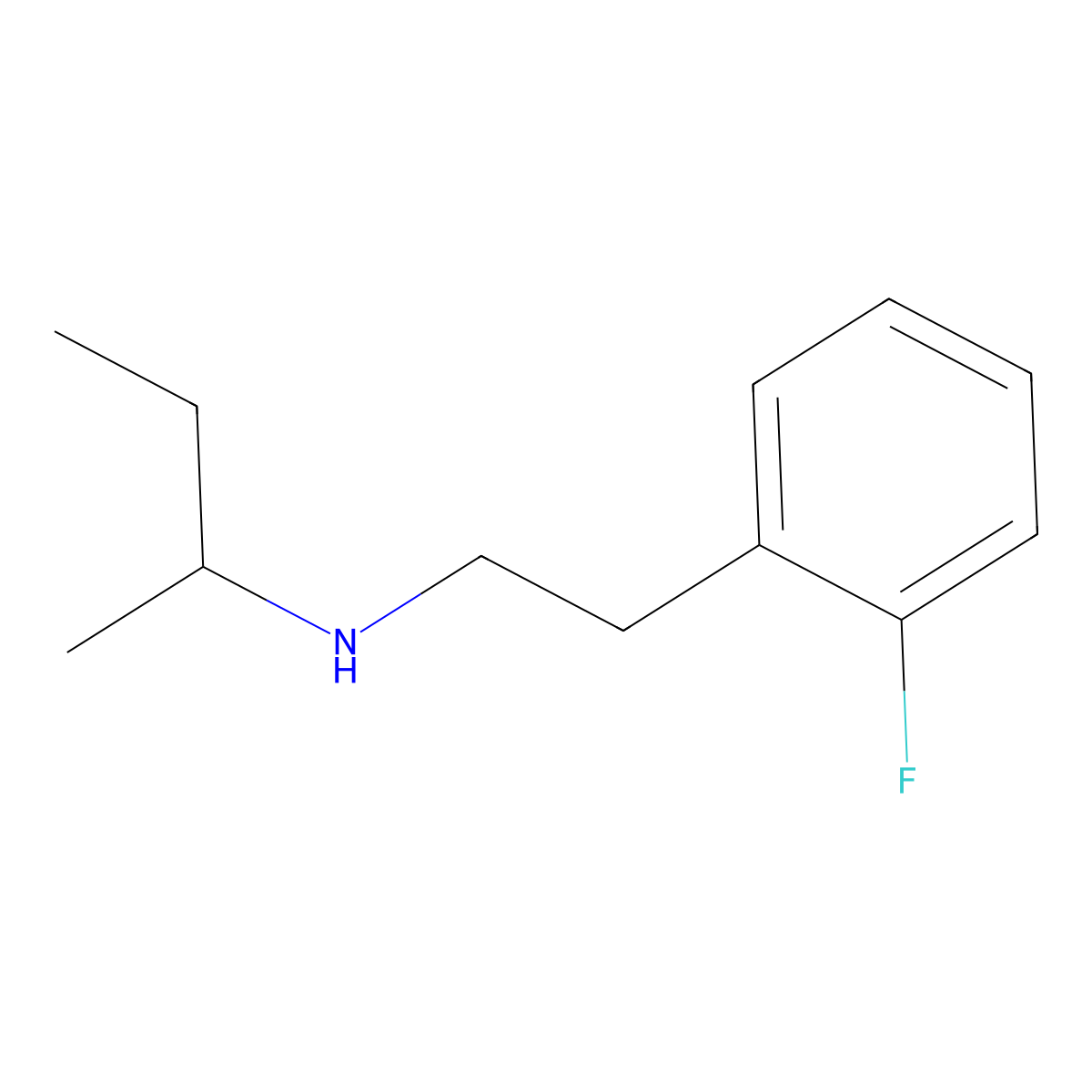 (Butan-2-yl)[2-(2-fluorophenyl)ethyl]amine molecular structure, CAS 1019530-90-5
